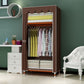 Meringue Wood Frame Wardrobe Cabinet Modern Style Wardrobe for Bedroom