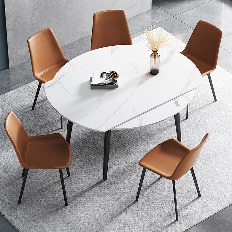 Set di tavoli da pranzo moderna 1/4/5/6 pezzi con mobili da cucina a base di metallo