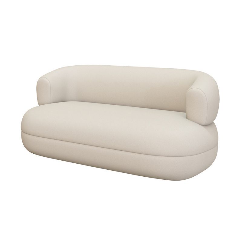 Sofa incurvé contemporain en faux cuir en cuir pour le salon