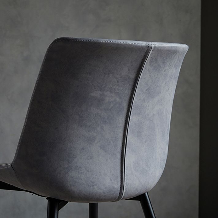 Contemporary Metal Dining Chair Solid Back Dining Chair for Home Use Clearhalo ' kitchen&dining_furn' 'Dining Chairs' 'Dining Tables & Seating' 'dining_chair' 'furn' 'furn_dining_chair' 'Furniture' 'furniture_dining_chair' 'Kitchen & Dining Furniture' 'kitchen' 1200x1200_ad962d3c-1bec-4b6b-a3eb-46969ec406bf