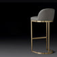 Contemporary Armless Dining Stools Metal Bar Stools with Footrest
