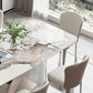 Sintered Stone Top Dining Table Rectangle Kitchen Table with Metal Pedestal Clearhalo ' dining_table' 'Dining Tables & Seating' 'Dining Tables' 'furn' 'furn_dining_table' 'Furniture' 'furniture_dining_table' 'Kitchen & Dining Furniture' 'kitchen&dining_furn' 'kitchen' 'kitchen_dining_table' 1200x1200_ad98af9b-9b46-4390-b4d4-02e7c35924f4
