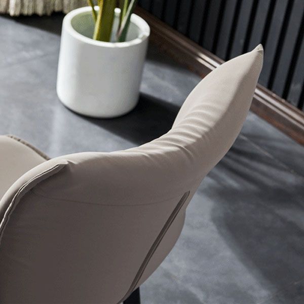 Contemporary PU Leather Dining Chairs Armless Solid Back Side Chairs for Home Use Clearhalo ' kitchen&dining_furn' 'Dining Chairs' 'Dining Tables & Seating' 'dining_chair' 'furn' 'furn_dining_chair' 'Furniture' 'furniture_dining_chair' 'Kitchen & Dining Furniture' 'kitchen' 1200x1200_ad994fc7-0d6b-4618-9152-4c9d2caf4002