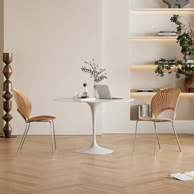 Round Dining Set for Kitchen 1/2/3/4/5 Pcs Stone Top Dinette Set Clearhalo 'Dining Room Sets' 'Dining Tables & Seating' 'dining_room_set' 'furn' 'furn_dining_room_set' 'Furniture' 'Kitchen & Dining Furniture' 1200x1200_ad999854-6d4b-4102-aa51-3d4fa8520a04