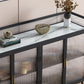 Glam Iron Sideboard Glass Doors Dining Server with Stone Countertop for Living Room Clearhalo 'buffet_sideboard' 'Buffets & Sideboards' 'furn' 'furn_buffet_sideboard' 'Furniture' 'furniture_buffet_sideboard' 'Kitchen & Dining Furniture' 1200x1200_ad9b22b7-eb9a-474c-9b83-2261fb18293a