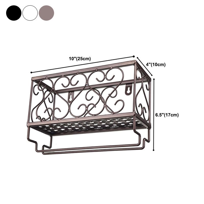Metal Modern Wine Shelf with Bottle Stemware Holder Wall Mounted Wine Racks Clearhalo 'furn' 'furn_wine_racks' 'Furniture' 'Kitchen & Dining Furniture' 'Wine Racks' 'wine_racks' 1200x1200_ad9c8ec8-224f-408f-95f2-f8ed64e886cf