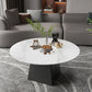 Contemporary with Casters Coffee Table Slate Pedestal Cocktail Table Clearhalo 'Coffee & Accent Tables' 'Coffee Tables' 'coffee_tables' 'furn' 'furn_coffee_tables' 'Furniture' 'furniture_coffee_tables' 'Living Room Furniture' 1200x1200_ad9d2d6c-4c44-4aad-89e5-ae9139022293