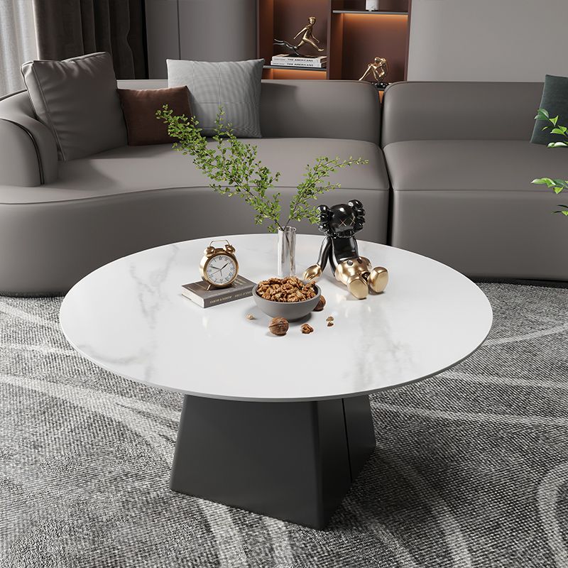 Contemporary with Casters Coffee Table Slate Pedestal Cocktail Table Clearhalo 'Coffee & Accent Tables' 'Coffee Tables' 'coffee_tables' 'furn' 'furn_coffee_tables' 'Furniture' 'furniture_coffee_tables' 'Living Room Furniture' 1200x1200_ad9d2d6c-4c44-4aad-89e5-ae9139022293