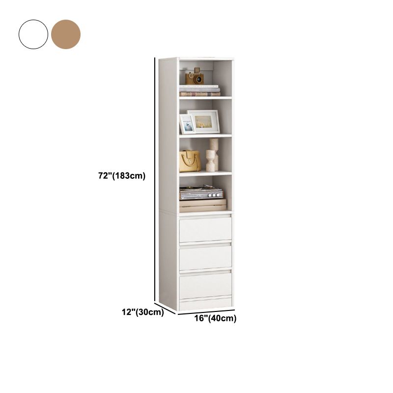 Scandinavian Closed Back Book Shelf 11.8'" W Wood Bookcase for Office