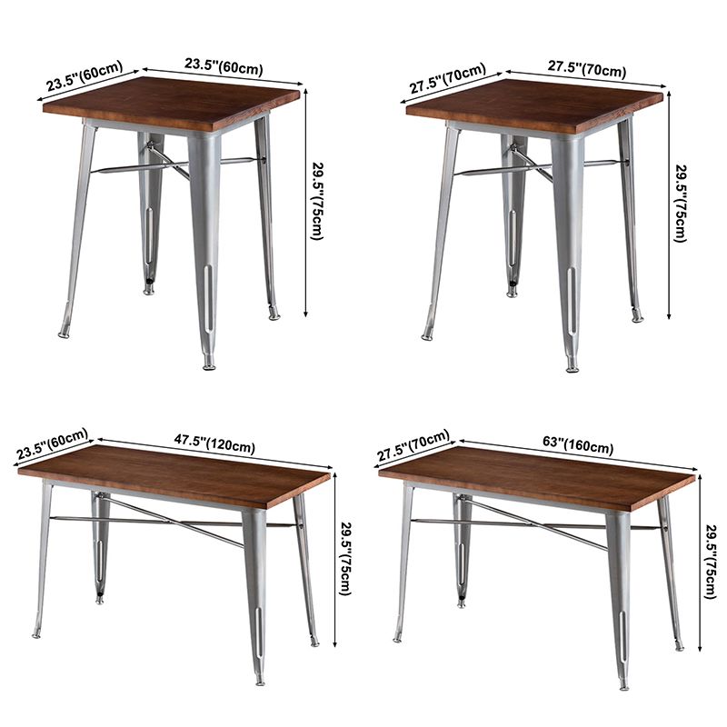 Industrial Style Solid Wood Top Dining Table Brown Table with Metal Base for Dinning Room Clearhalo ' dining_table' 'Dining Tables & Seating' 'Dining Tables' 'furn' 'furn_dining_table' 'Furniture' 'furniture_dining_table' 'Kitchen & Dining Furniture' 'kitchen&dining_furn' 'kitchen' 'kitchen_dining_table' 1200x1200_ad9d985e-6c67-4864-a59f-278398c08752