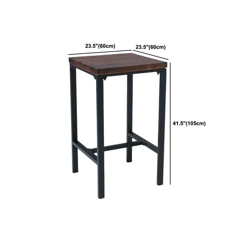 Industrial Bar Set 1/2/3/5 Pcs Metal Bar Stools and Solid Wood Top Bar Table Clearhalo 'Bar Furniture' 'furn' 'furn_home_bar_bar_sets' 'Furniture' 'Home Bars & Bar Sets' 'home_bar_bar_sets' 'Kitchen & Dining Furniture' 1200x1200_ad9fa5dc-57f2-4ccc-8c62-899bcb9e92b5