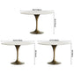 Contemporary Round Dining Table Sintered Stone Table with Brass Tulip Base Clearhalo ' dining_table' 'Dining Tables & Seating' 'Dining Tables' 'furn' 'furn_dining_table' 'Furniture' 'furniture_dining_table' 'Kitchen & Dining Furniture' 'kitchen&dining_furn' 'kitchen' 'kitchen_dining_table' 1200x1200_ad9fcb6f-582a-497b-bb76-d023e94612d3