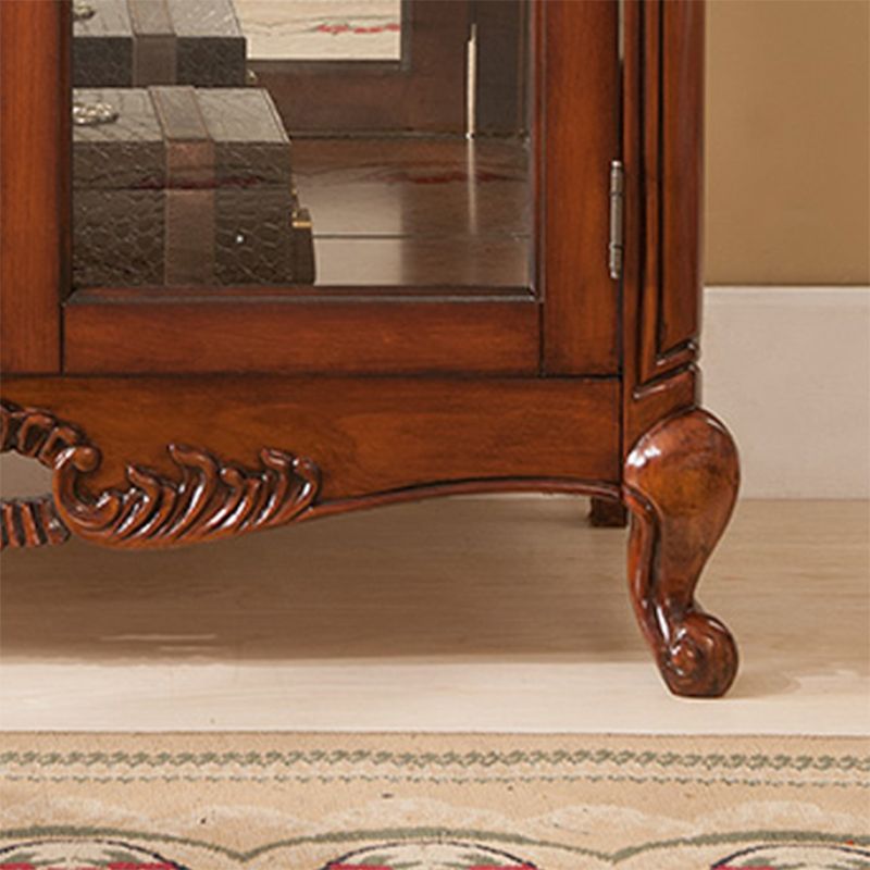 Traditional Birch Curio Cabinet Glass Doors Hutch Buffet with Doors Clearhalo 'Display & China Cabinets' 'display_china_cabinets' 'furn' 'furn_display_china_cabinets' 'Furniture' 'Kitchen & Dining Furniture' 1200x1200_ad9ff0a4-bb33-4aff-836c-c54c4ad03d0b