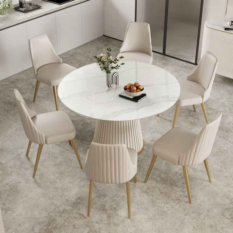 Nordic Glam Rectangle Sintered Stone Table Set 1/2/3/5/7 Pieces Dining Set Clearhalo 'Dining Room Sets' 'Dining Tables & Seating' 'dining_room_set' 'furn' 'furn_dining_room_set' 'Furniture' 'Kitchen & Dining Furniture' 1200x1200_ada20483-83bb-4486-a803-bc2fba55f1fb
