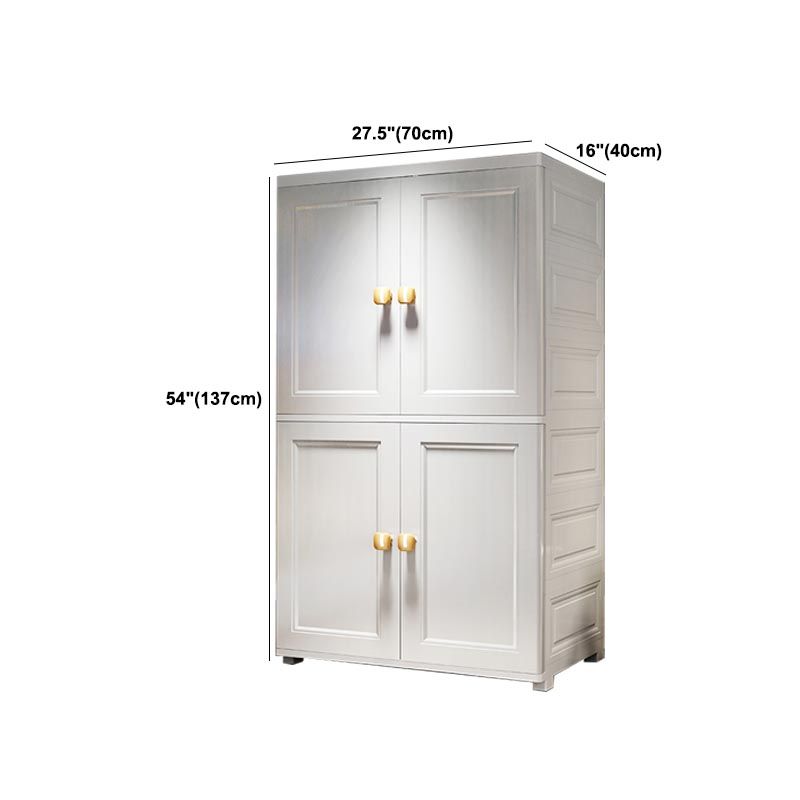Plastic Wardrobe Armoire Contemporary Hinged Wardrobe Cabinet Clearhalo 'Armoires & Wardrobes' 'armoires_wardrobes' 'Bedroom Furniture' 'furn' 'furn_armoires_wardrobes' 'Furniture' 1200x1200_ada4bcb7-cd76-450f-82fb-338586f155cd