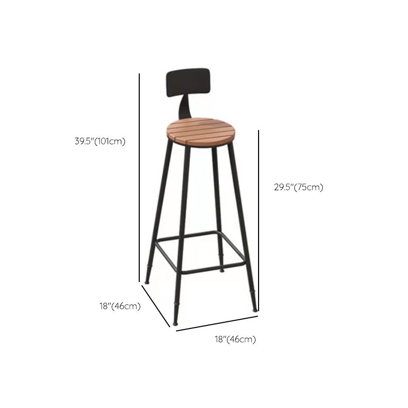 Mesa de bar marrón de 1/5 piezas con taburetes de metal, juego de pub de madera de fabricación industrial