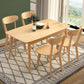 Rectangle Modern Solid Wood Table Standard Height Table Kitchen Table with 4 Legs