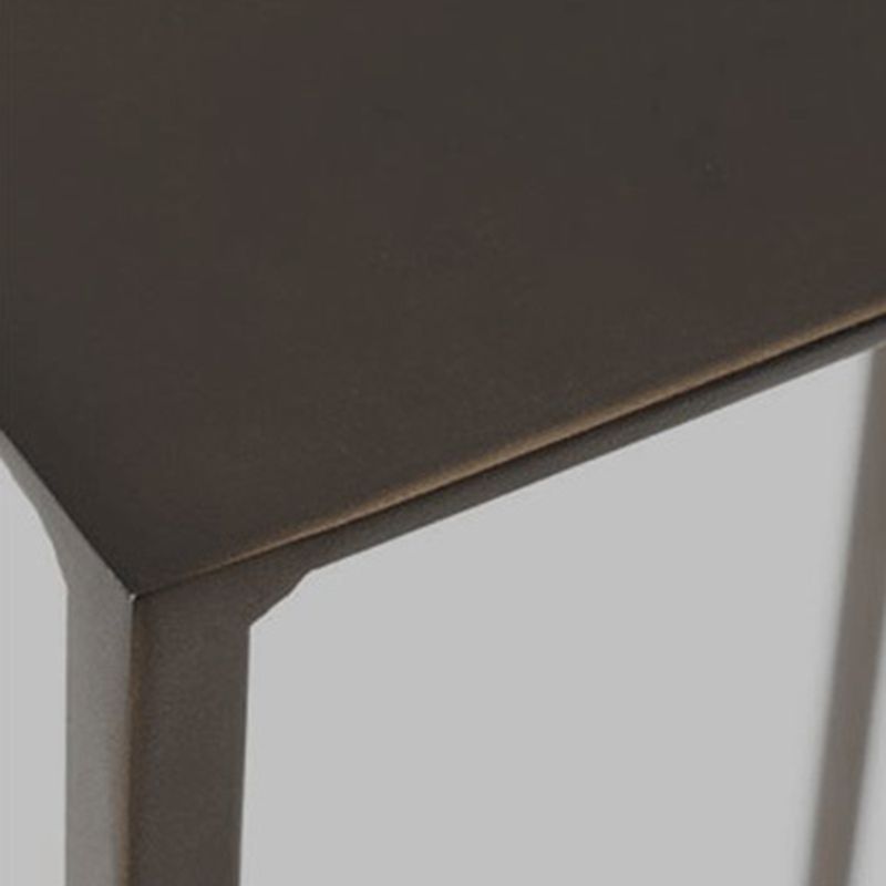 Mesa de mesa de hierro de 15.7 pulgadas de ancho marco cuadrado cuadrado de mesa lateral simple