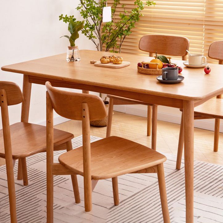 Oak Solid Wood Dining Table Simple Style Rectangle Dining Site Table with 4 Legs Clearhalo ' dining_table' 'Dining Tables & Seating' 'Dining Tables' 'furn' 'furn_dining_table' 'Furniture' 'furniture_dining_table' 'Kitchen & Dining Furniture' 'kitchen&dining_furn' 'kitchen' 'kitchen_dining_table' 1200x1200_ada867a5-6e76-47d0-884a-6fc915d9f688