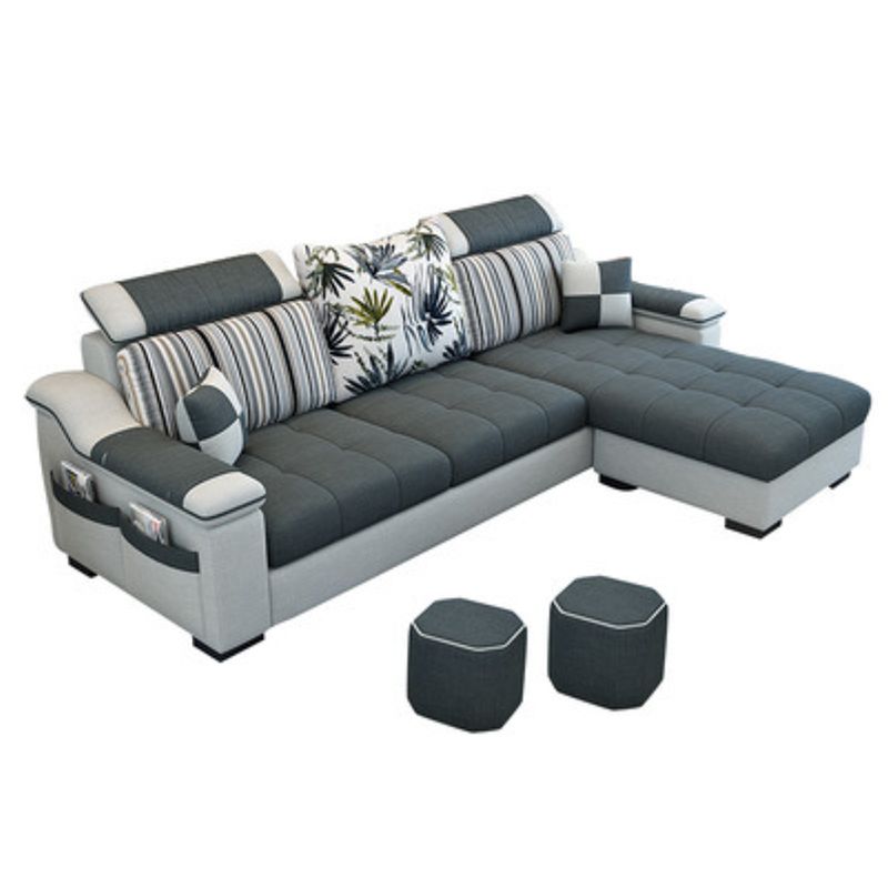 Nordic with Storage Fabric Living Room Pillows Slipcovered Seating Clearhalo 'furn' 'furn_sectionals' 'Furniture' 'Living Room Furniture' 'Sectionals' 1200x1200_ada89706-9fd5-41fc-be44-485bbea97395