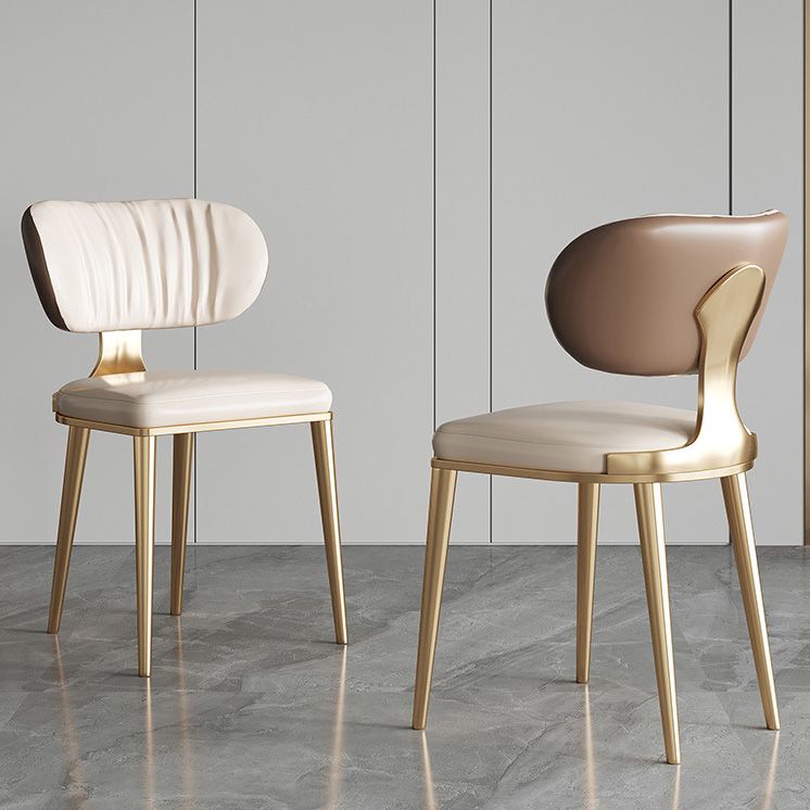 Glam Küche Esszimmerstühle gepolsterte armlose Esstühle