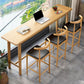 Eigentijdse bar-eettafel voor binnen, rechthoekig houten aanrechttafel
