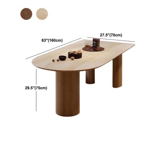 Free Form Contemporary Dining Table Pine Solid Wood Table with 3 Legs Clearhalo ' dining_table' 'Dining Tables & Seating' 'Dining Tables' 'furn' 'furn_dining_table' 'Furniture' 'furniture_dining_table' 'Kitchen & Dining Furniture' 'kitchen&dining_furn' 'kitchen' 'kitchen_dining_table' 1200x1200_adaa6ba8-ce99-49c4-b202-a89c9ac55943