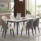 Modern Style Sintered Stone Dining Table Set 1/3/5/7 Pieces Dining Set for Home Clearhalo 'Dining Room Sets' 'Dining Tables & Seating' 'dining_room_set' 'furn' 'furn_dining_room_set' 'Furniture' 'furniture_dining_room_set' 'Kitchen & Dining Furniture' 1200x1200_adaabba2-f893-41fa-8ffc-acbac9a470b3