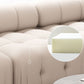37" Wide Contemporary Sofa Fabric Tufted White Standard Seating