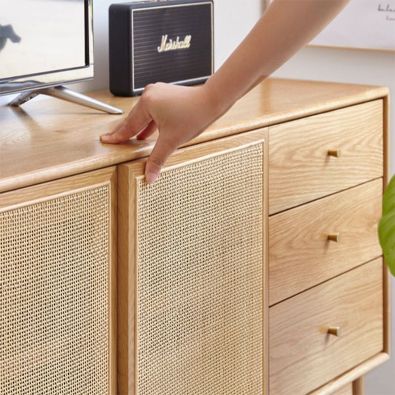 Scandinavian TV Stand Console with Wooden Shelf for Living Room Clearhalo 'furn' 'furn_tv_stands_entertainment_centers' 'Furniture' 'Living Room Furniture' 'TV Stands & Entertainment Centers' 'TV Stands & Media Storage Furniture' 'tv_stands_entertainment_centers' 1200x1200_adabcfbf-fb0f-45de-b7f0-ab731b1968db