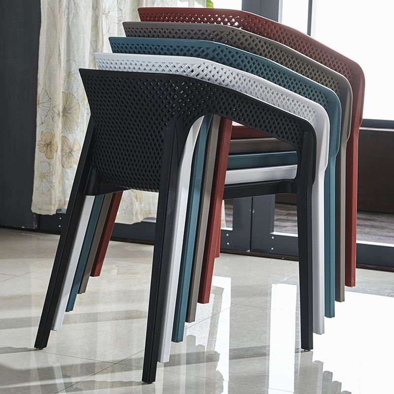 Plastic Contemporary Arm Chair Kitchen Dining Room Crossback Chair Clearhalo 'Dining Chairs' 'Dining Tables & Seating' 'dining_chair' 'furn' 'furn_dining_chair' 'Furniture' 'furniture_dining_chair' 'Kitchen & Dining Furniture' 1200x1200_adaca20b-4b40-4632-83a9-28b347c29672