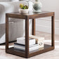 Ashwood Double Tier End Table Contemporary Rectangular Side Table for Living Room Clearhalo 'Coffee & Accent Tables' 'End & Side Tables' 'end_side_table' 'end_side_tables' 'furn' 'furn_end_side_tables' 'Furniture' 'furniture_end_side_table' 'Living Room Furniture' 1200x1200_adadaac4-ffba-4d72-ada5-9c14aa761834
