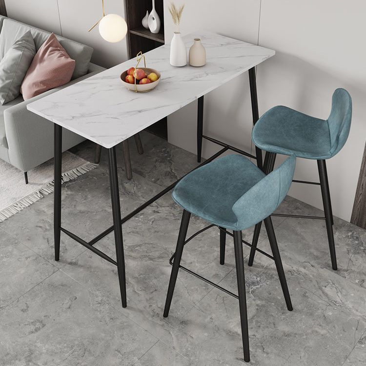 Contemporary Bar Counter Table Rectangle Sintered Stone Table for Kitchen Clearhalo 'Bar Furniture' 'Bar Tables' 'bar_tables' 'Furniture' 'furniture_bar_tables' 'Kitchen & Dining Furniture' 1200x1200_adaf9e5b-3f6d-407b-bda0-a50615291c35