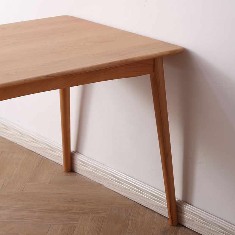 Contemporary Style Dining Table with Fixed Solid Wood Dining Table and Chairs for Home Use Clearhalo 'Dining Room Sets' 'Dining Tables & Seating' 'dining_room_set' 'furn' 'furn_dining_room_set' 'Furniture' 'furniture_dining_room_set' 'Kitchen & Dining Furniture' 'kitchen&dining_furn' 'kitchen' 1200x1200_adb32eb8-89ab-4bcb-b94a-f94ee87832be