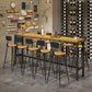Modern 1/6/11 Pieces Bar Table Set Rectangle Pine Wood Counter Table with Backrest Stools