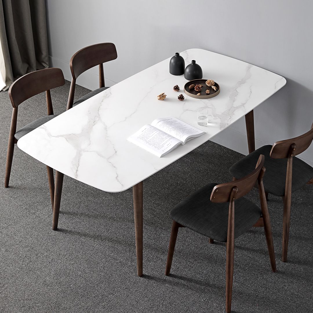 Contemporary Sintered Stone Dining Table Rectangular 4 Legs Table in White Clearhalo ' dining_table' 'Dining Tables & Seating' 'Dining Tables' 'furn' 'furn_dining_table' 'Furniture' 'furniture_dining_table' 'Kitchen & Dining Furniture' 'kitchen&dining_furn' 'kitchen' 'kitchen_dining_table' 1200x1200_adb555fd-59cf-421d-a69f-4a458615774c