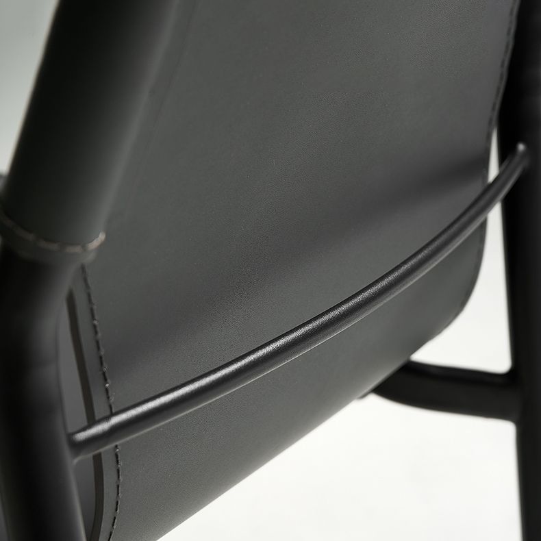 Contemporary Leather Dining Side Chair Matte Finish Solid Back Dining Chair (Set of 2) Clearhalo ' kitchen&dining_furn' 'Dining Chairs' 'Dining Tables & Seating' 'dining_chair' 'furn' 'furn_dining_chair' 'Furniture' 'furniture_dining_chair' 'Kitchen & Dining Furniture' 'kitchen' 1200x1200_adb5acee-dc2d-4230-a6ca-6f824c995c1c