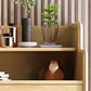 Glam Bedroom Storage Chest Vertical Rubber Wood Chest with Drawers