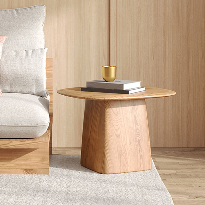 Contemporary Solid Wood Oval Cocktail Table Pedestal Coffee Table Clearhalo 'Coffee & Accent Tables' 'Coffee Tables' 'coffee_tables' 'furn' 'furn_coffee_tables' 'Furniture' 'Living Room Furniture' 1200x1200_adb78b9f-db81-4d82-ba81-8128e2bed7c6