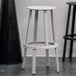 Contemporary Metal Base Backrest Counter High Stool with 4 Legs