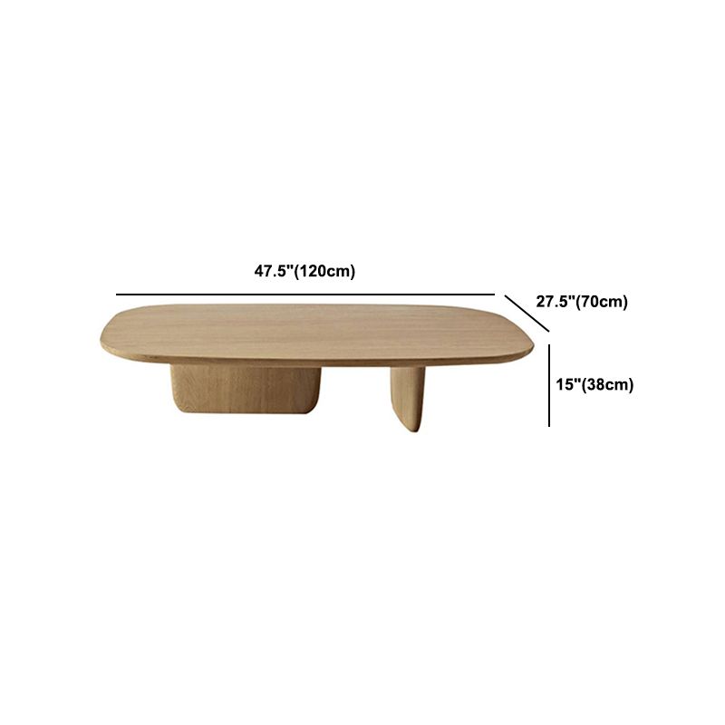 Solid Wood Coffee Table with 2 Legs and Rectangle Top Scandinavian