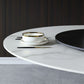 Ronde stenen bovenste eettafel eigentijdse eettafel met draaitafel