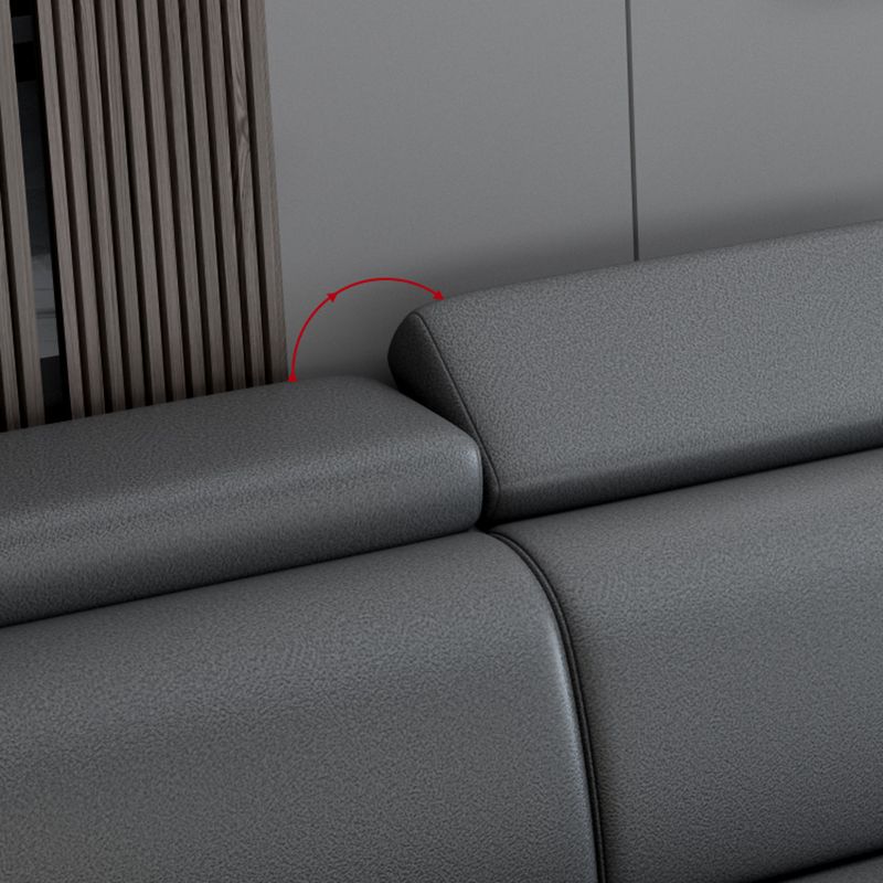 Contemporary High Back Sectionals 39.37" 4-Seater Fabric Square Arm Sofa Clearhalo 'furn' 'furn_sectionals' 'Furniture' 'furniture_sectionals' 'kitchen' 'kitchen_sectionals' 'Living Room Furniture' 'Sectionals' 1200x1200_adbad70a-e6cb-4ef7-9527-2224deeca765