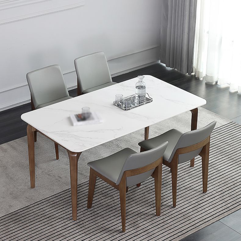 Contemporary Style 1/4/5 Pieces Dining Set Rectangle Sintered Stone Dining Table Set Clearhalo 'Dining Room Sets' 'Dining Tables & Seating' 'dining_room_set' 'furn' 'furn_dining_room_set' 'Furniture' 'furniture_dining_room_set' 'Kitchen & Dining Furniture' 'kitchen&dining_furn' 'kitchen' 1200x1200_adbb35ef-d540-4ef6-ac2c-38bfe16565ee