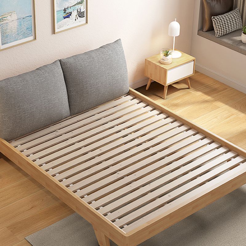 Contemporary Wood Panel Standard Bed with Rectangular Headboard Clearhalo 'Bedroom Furniture' 'Beds' 'furn' 'furn_beds' 'Furniture' 1200x1200_adbb7e73-9d6c-4fc0-ab3e-eba3e10f7156