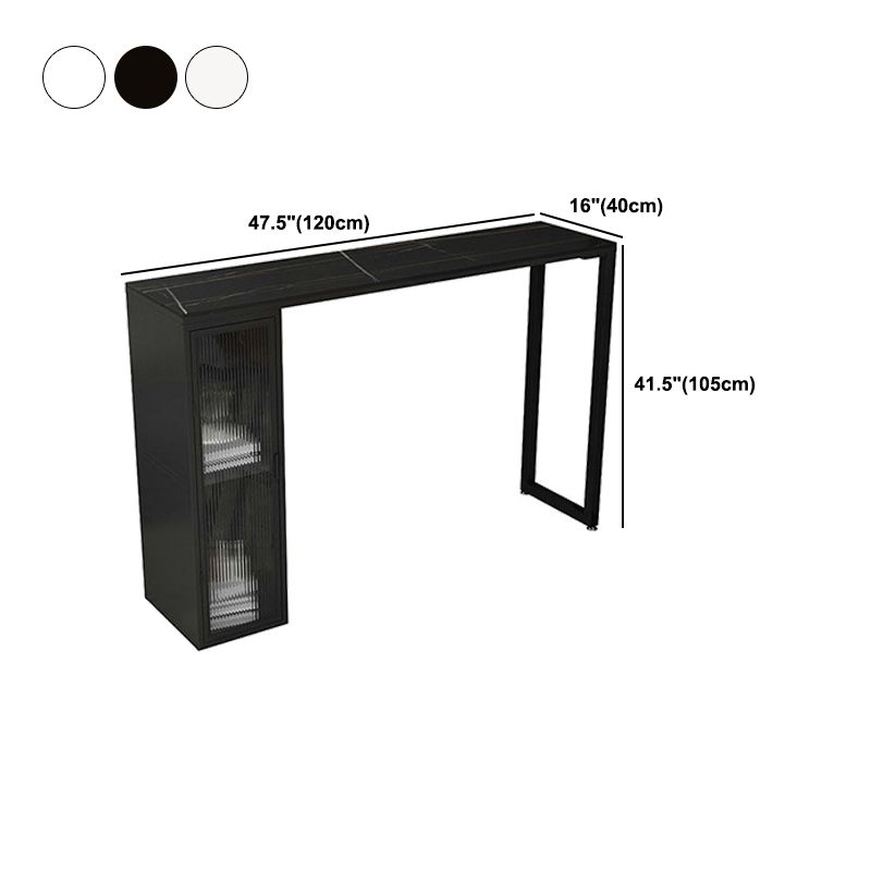 Modern 1/5 Pieces Bar Table Set Rectangle Stone Counter Table with Stools for Dining Room Clearhalo 'Bar Furniture' 'furn' 'furn_home_bar_bar_sets' 'Furniture' 'Home Bars & Bar Sets' 'home_bar_bar_sets' 'Kitchen & Dining Furniture' 1200x1200_adbd2530-0639-4e56-8848-95bf57dc3ee4