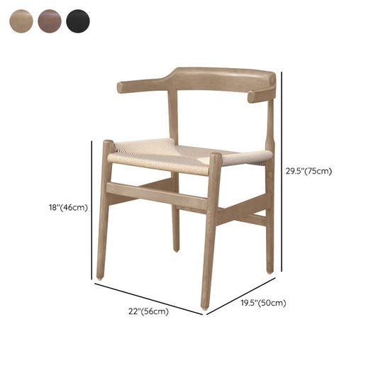 Zeitgenössischer Stil offener Rücken aus massivem Holz zu Hause Nutzungsseitenstuhl verwenden