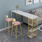 Glam Pub Table Double Pedestal Bar Height Rectangle Bar Table for Bar Clearhalo 'Bar Furniture' 'Bar Tables' 'bar_tables' 'furn' 'furn_bar_tables' 'Furniture' 'Kitchen & Dining Furniture' 1200x1200_adc04eb7-e71b-4cbb-92a9-a440ab1d93db