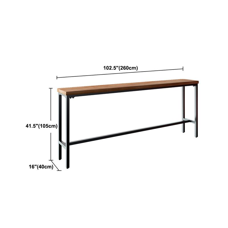 Industrial Rectangle Solid Wood Bar Table Set 1/3/4/5/9 Pieces Counter Table with Stools Clearhalo 'Bar Furniture' 'furn' 'furn_home_bar_bar_sets' 'Furniture' 'Home Bars & Bar Sets' 'home_bar_bar_sets' 'Kitchen & Dining Furniture' 1200x1200_adc060bb-260f-4f58-9d62-af13a8b1622e