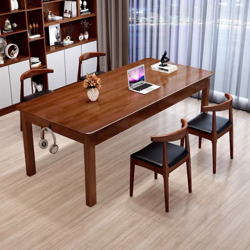 4 Schubladen fester Holz rechteckiger Büroschreibtisch Rechteck 31,5 "breites Schreibtisch